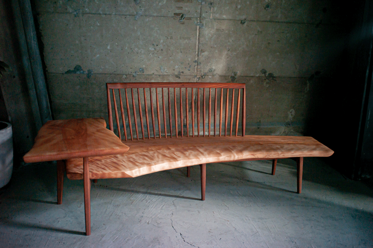 Mizume solid wood bench