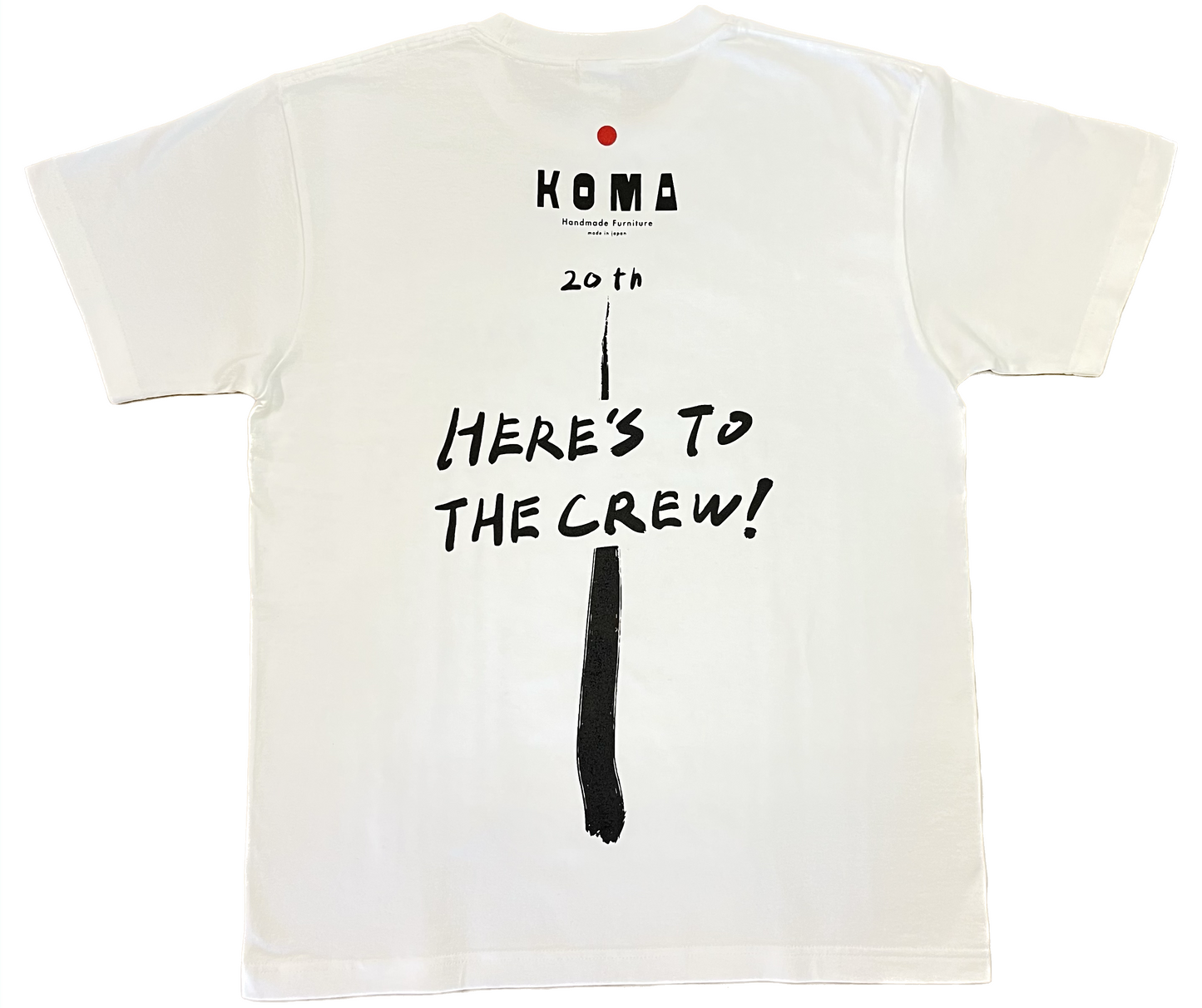 20th Anniversary T-shirt, 2 lines, White