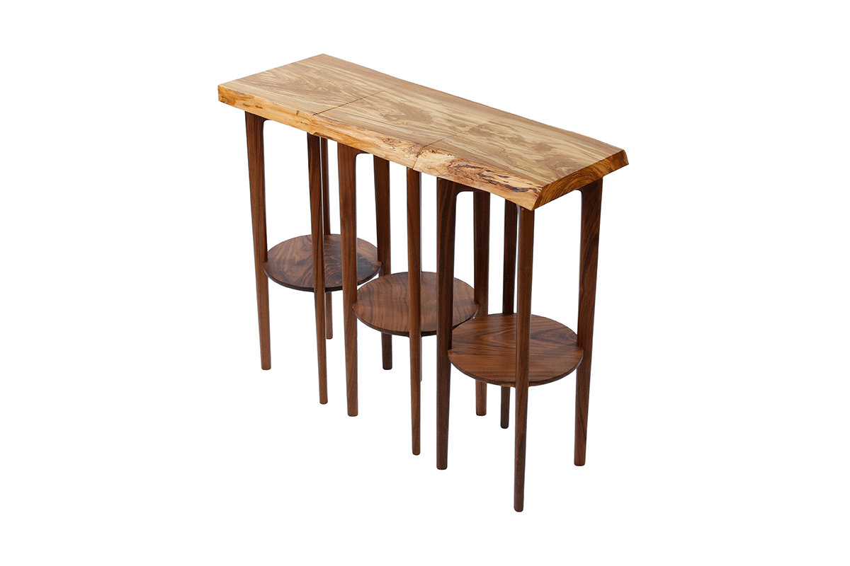 一枚板 flower stand オリーブ 4668