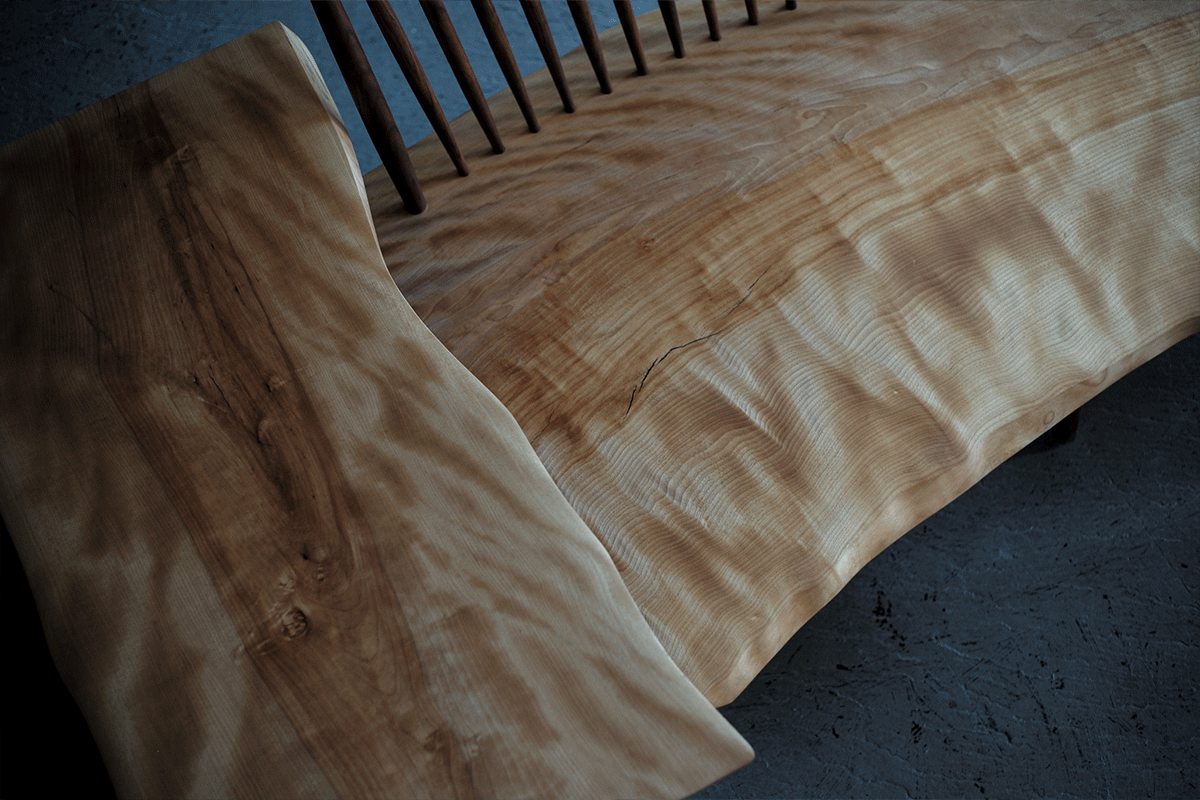 Mizume solid wood bench