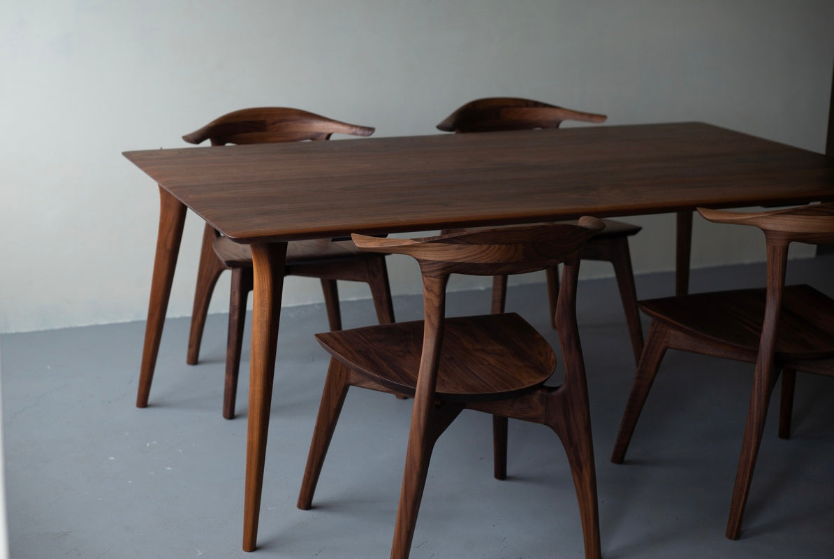 【 限定1セット 】即納 dining table-01 × sui arm chair - walnut -