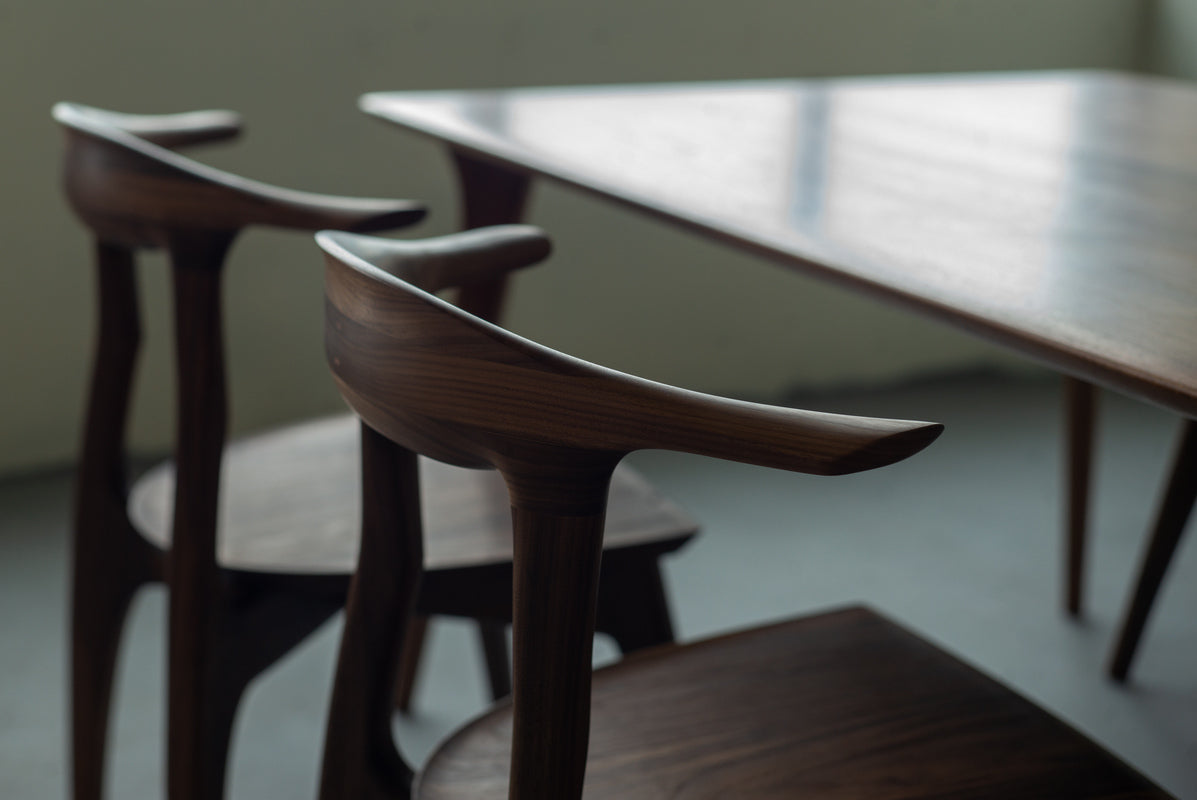 【 限定1セット 】即納 dining table-01 × sui arm chair - walnut -