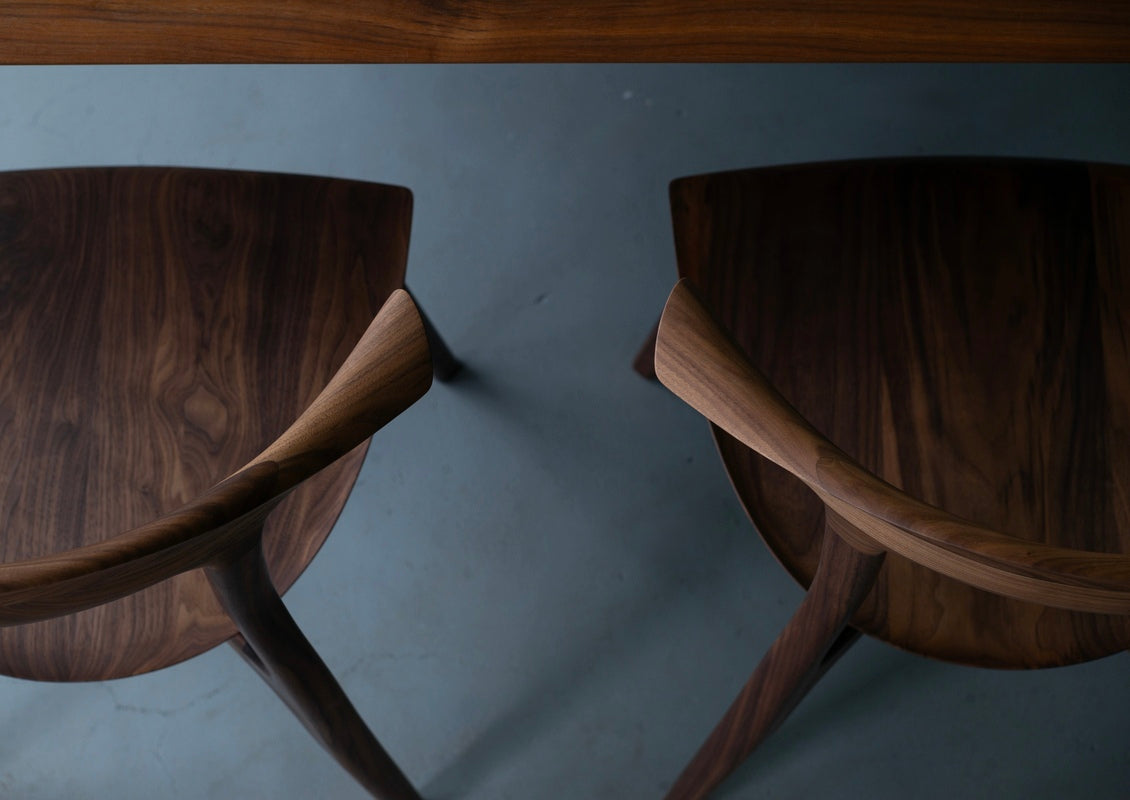 【 限定1セット 】即納 dining table-01 × sui arm chair - walnut -