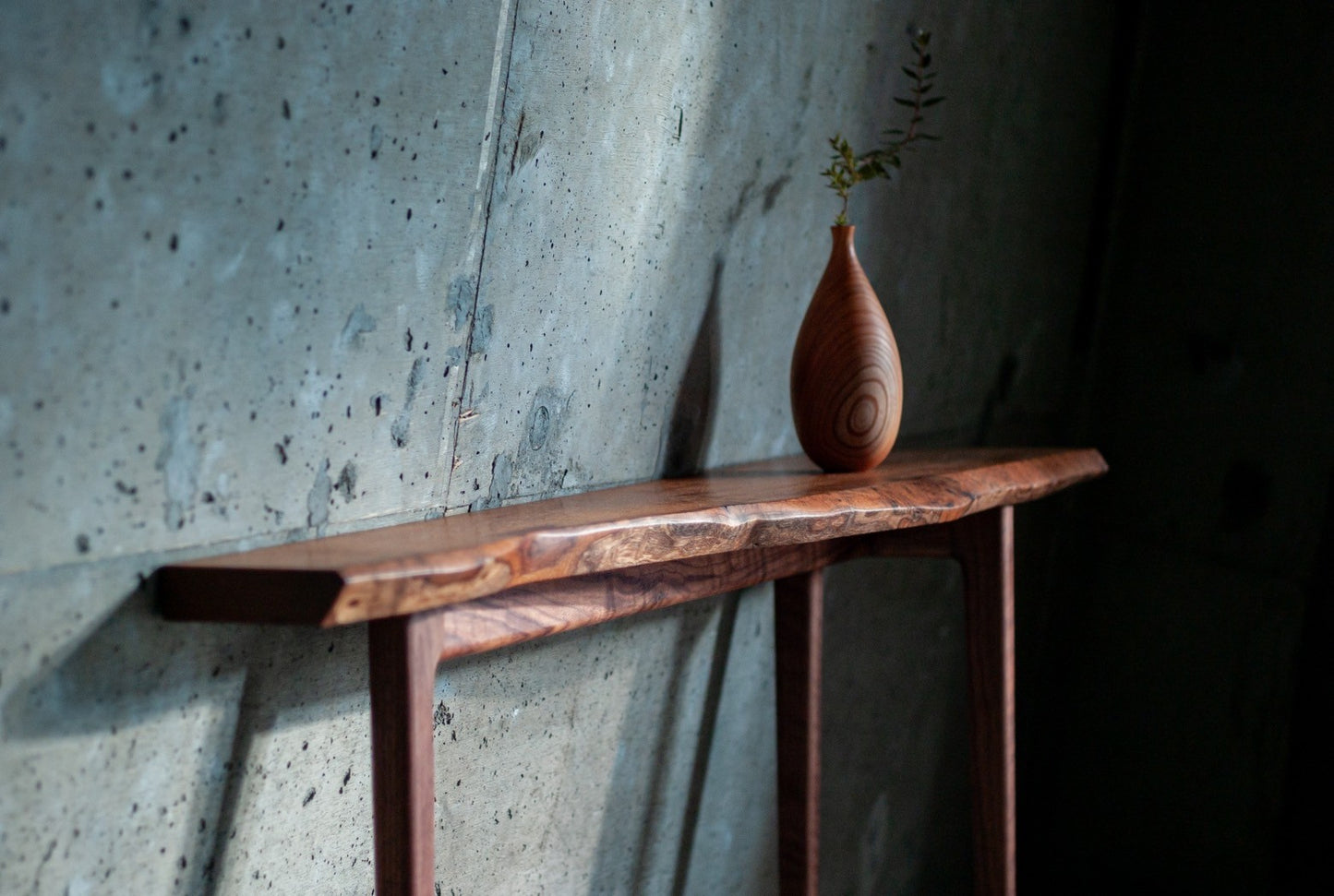 Solid wood console, teak