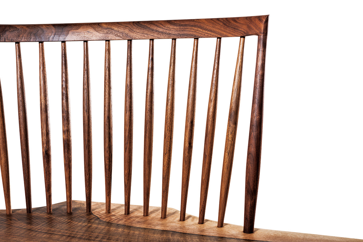 Solid European walnut bench