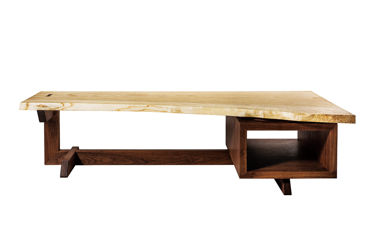 Solid wood low desk square-03