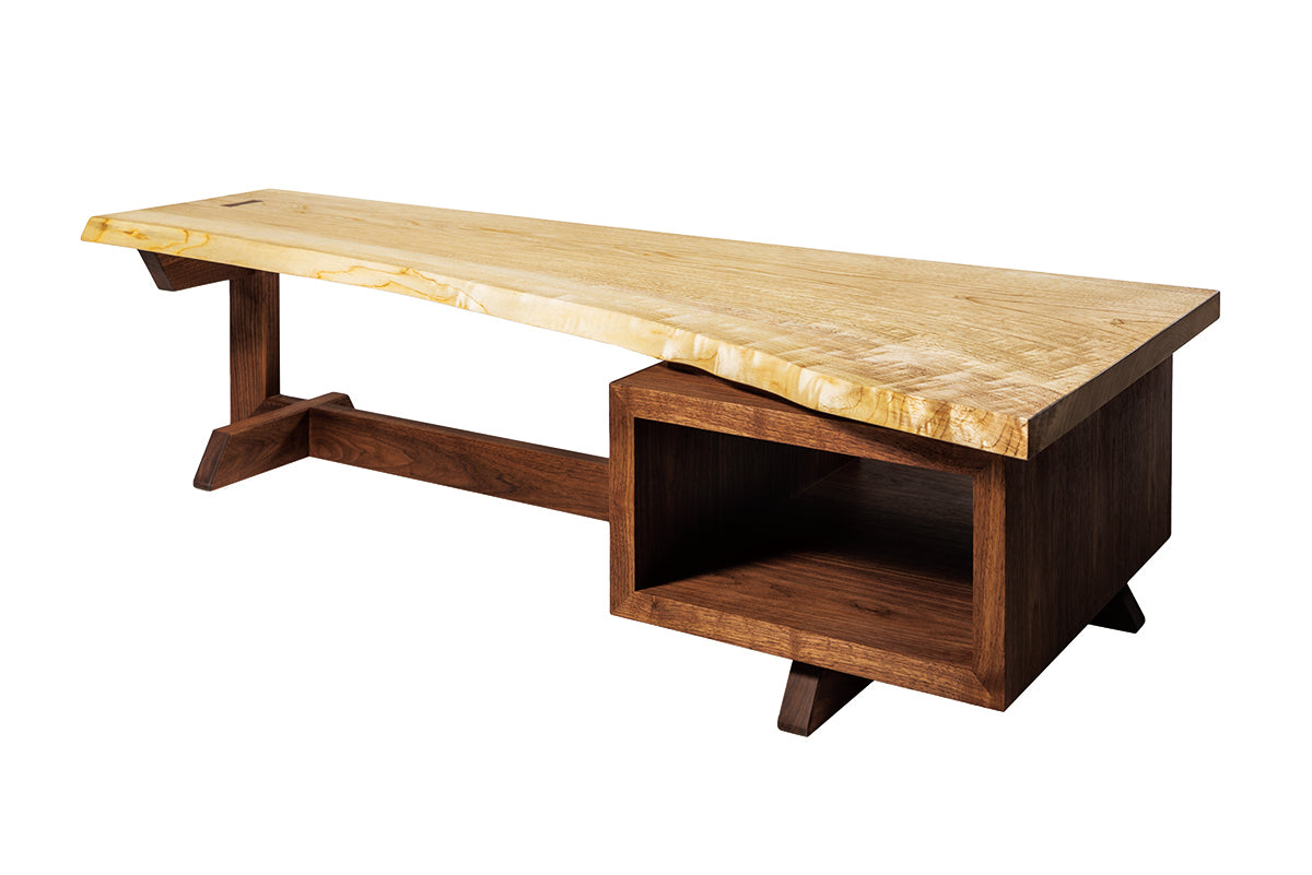 Solid wood low desk square-03