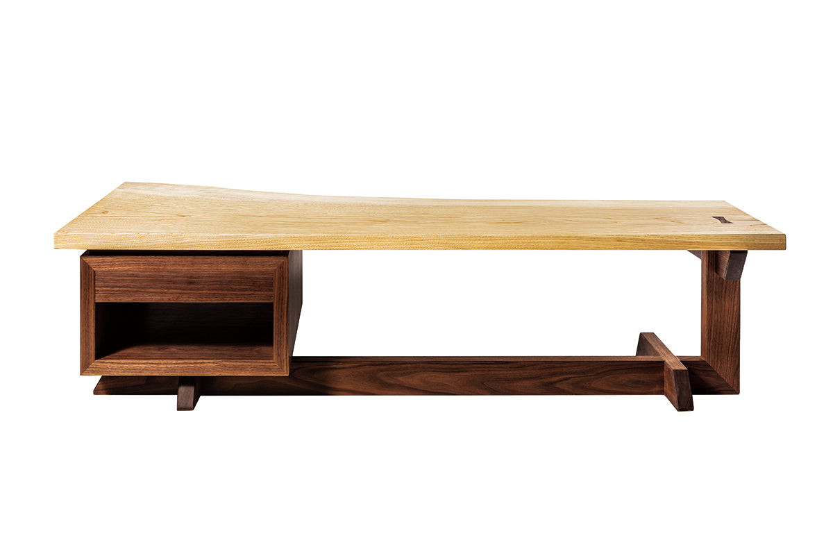 Solid wood low desk square-03