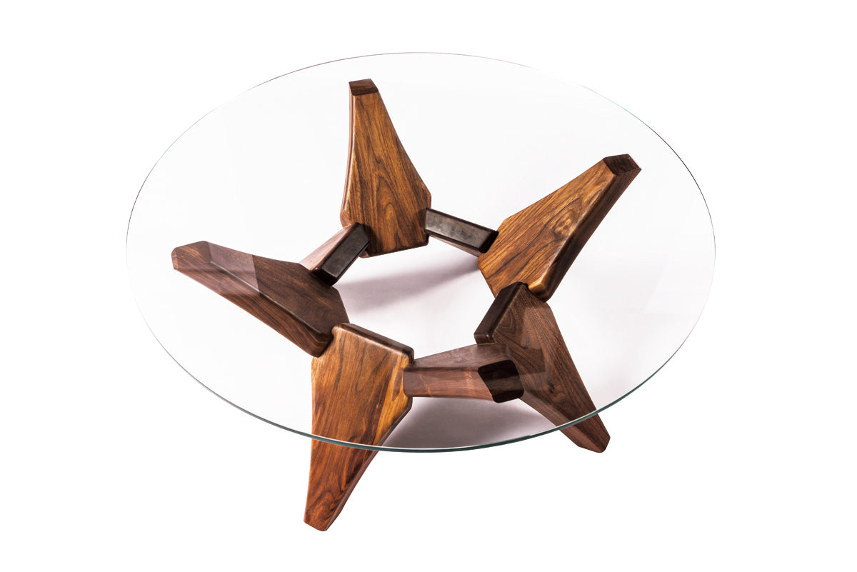 glass low table