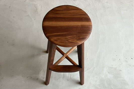 high stool maru / walnut / 5055