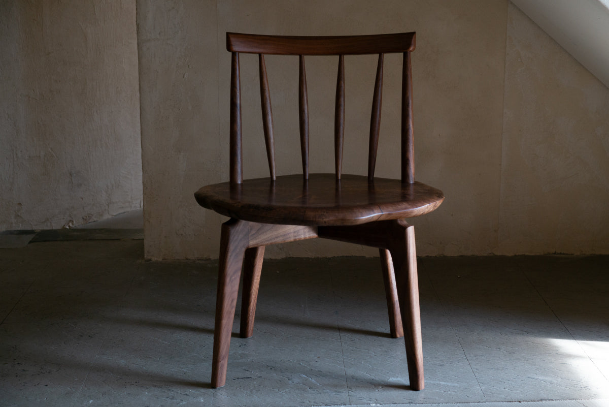 一枚板　クラロウォールナットのstump chair