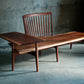 Solid European walnut bench
