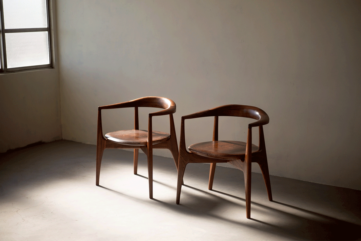 一枚板 stump arm chair クラロウォールナット