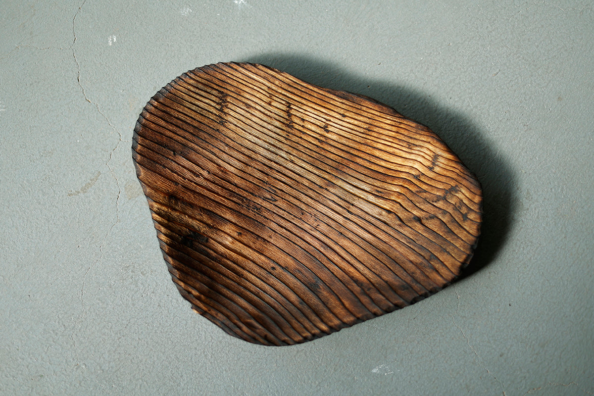 【若衆作品】yakisugi uzukuri plate　武内舞子