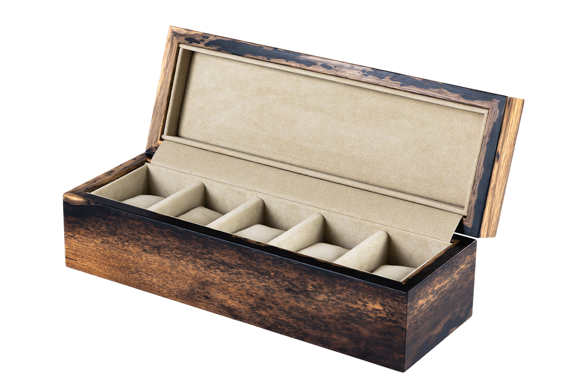 5本用　黒柿 / Black Persimmon Five watch