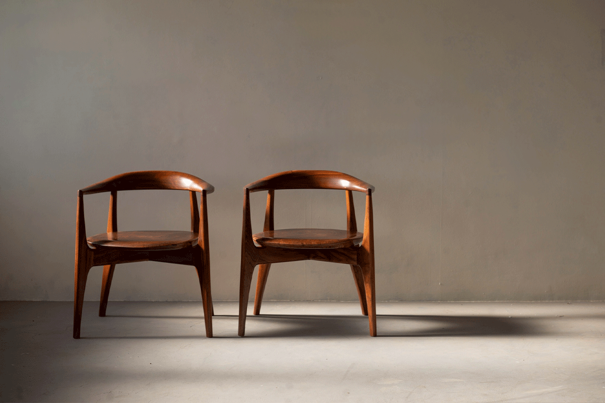 一枚板 stump arm chair クラロウォールナット