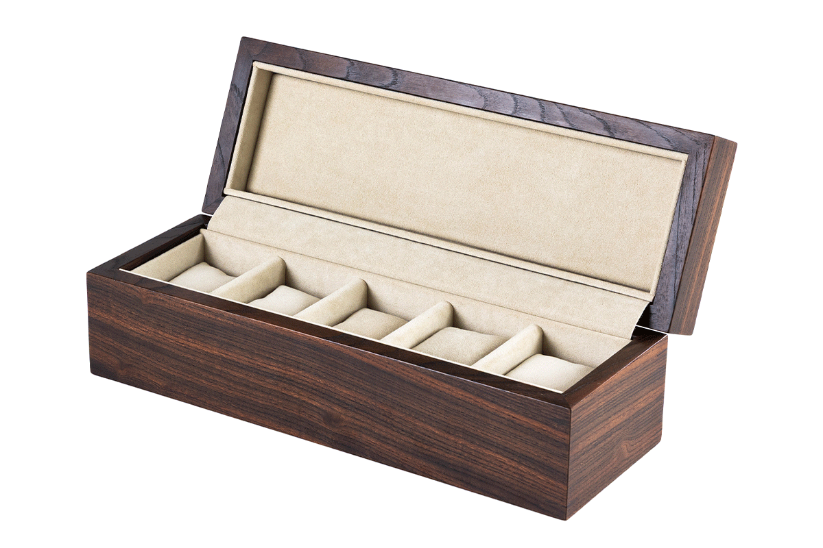 5本用　茶神代欅 / Brown Jindai Zelkova Five watch　jk5k-157