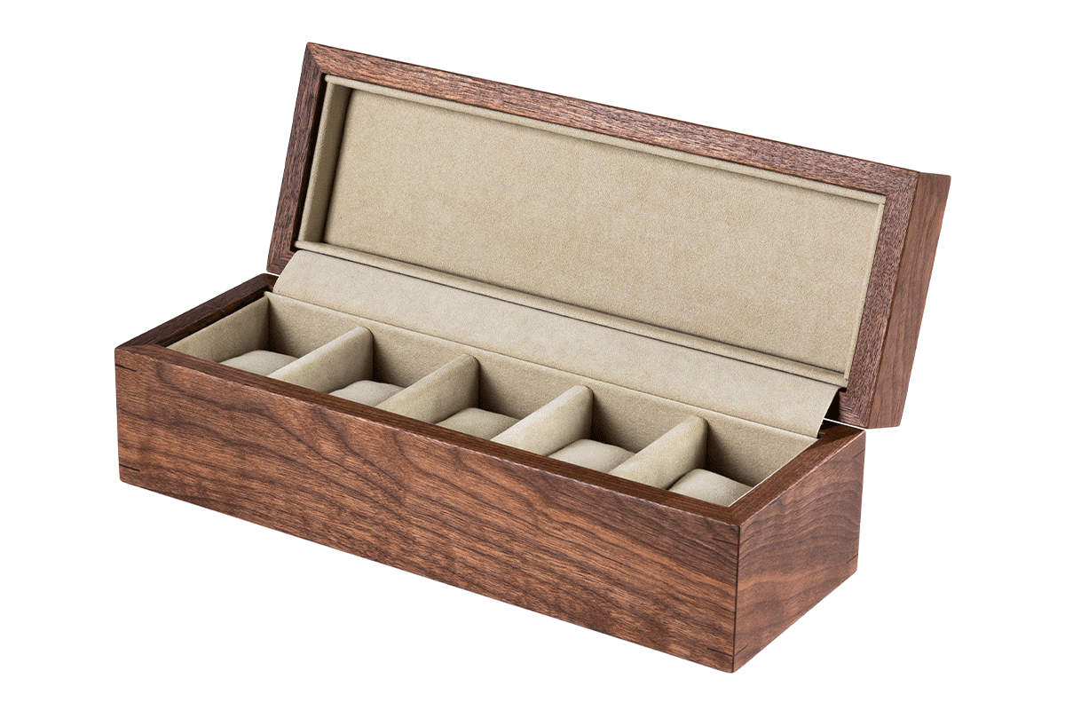 5本用　ウォールナット/ Walnut Five watch　w5k-167