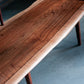 Solid European walnut bench