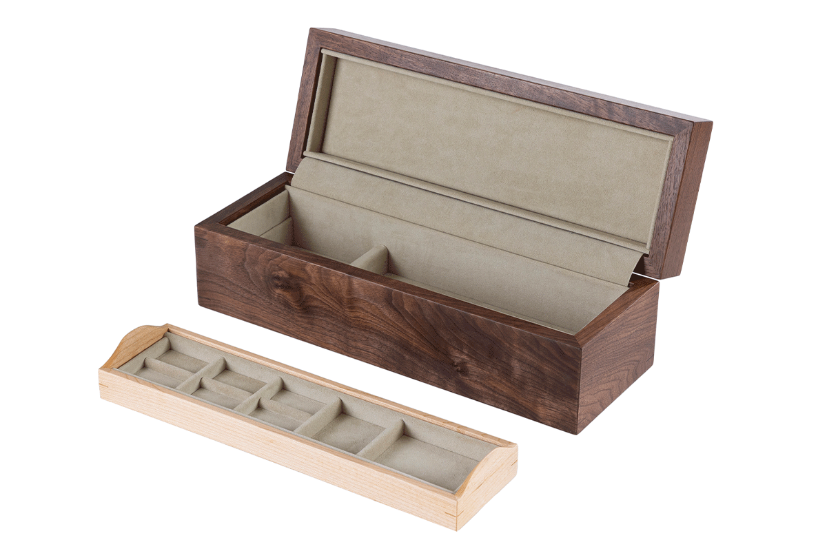 ジュエリーケース  ウォールナット【杢】/ Walnut Jewelry case　w5k-161