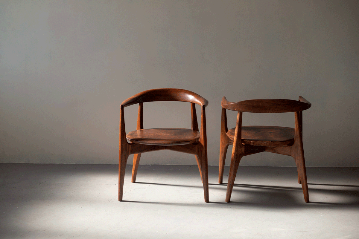 一枚板 stump arm chair クラロウォールナット