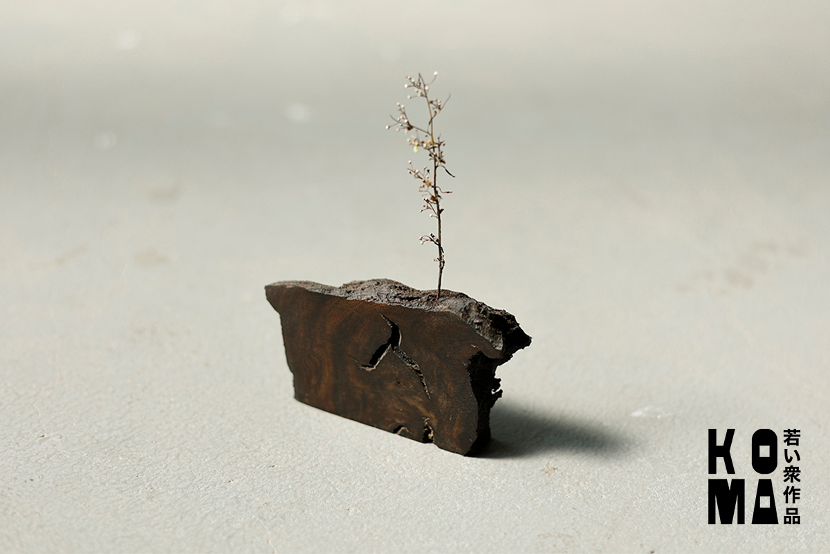【若い衆作品】iwa vase / 黒神代ケヤキ(大)　武内舞子