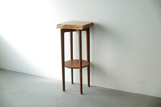 一枚板 flower stand オリーブ 4667