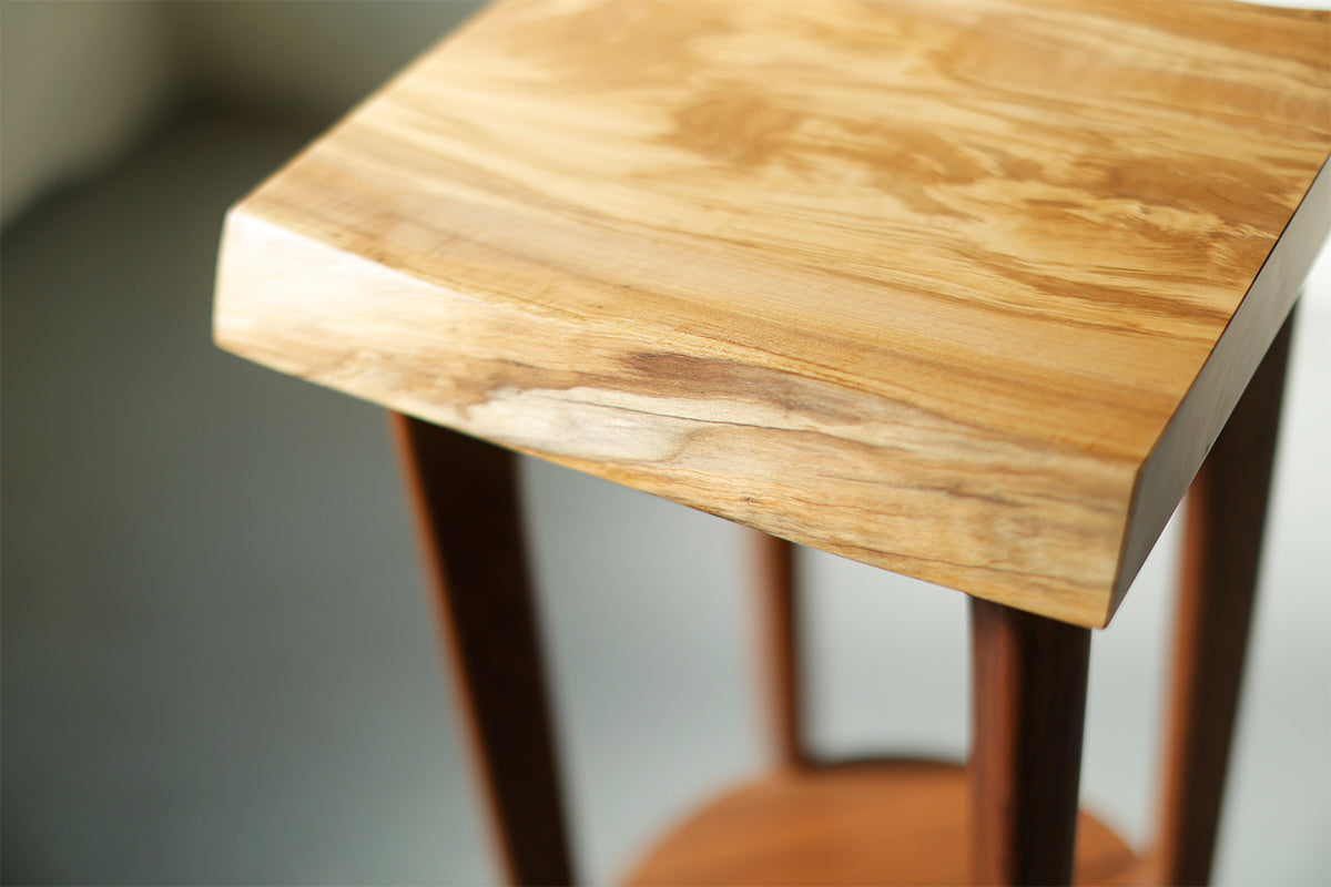 一枚板 flower stand オリーブ 4667