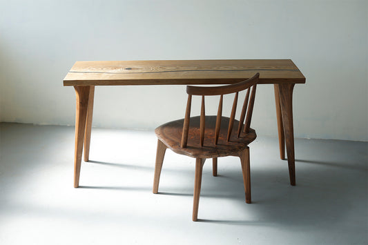 一枚板デスク 神代ニレ 4674