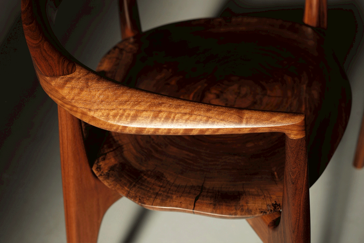 一枚板 stump arm chair クラロウォールナット
