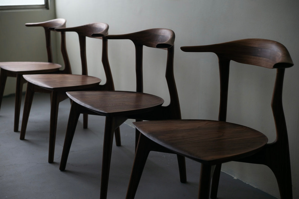 【 限定１セット 】即納 dining table-01 × sui arm chair  - walnut -