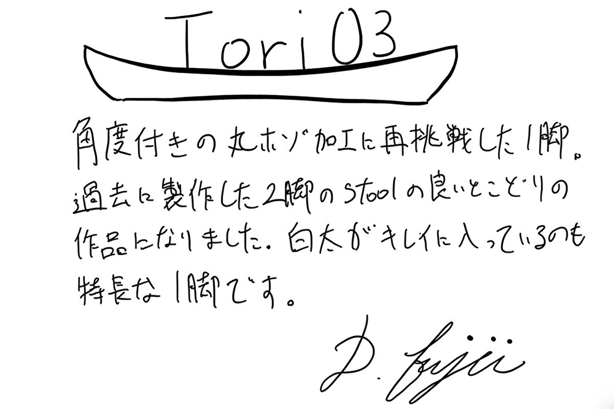 【若い衆作品】 Tori03　藤井大暉