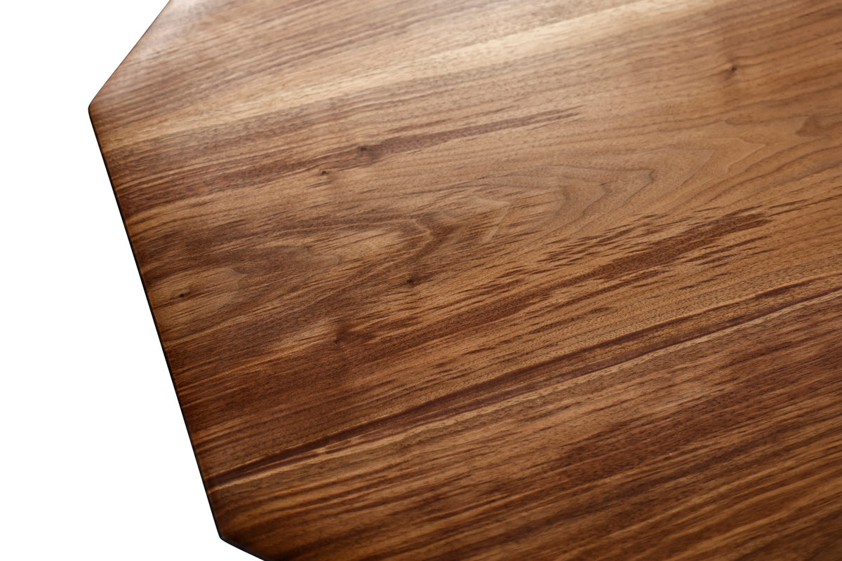 八角形 table 3475【 激しい木目と白太のストライプが特徴のテーブル 】　