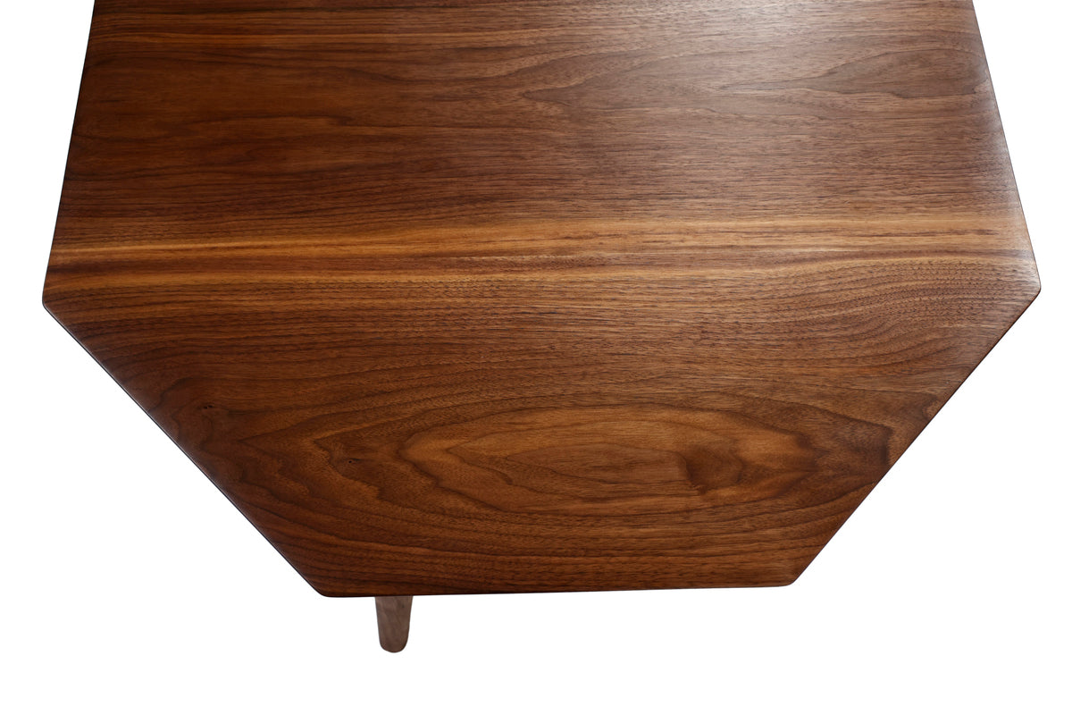 八角形 table 3438【 素直な木目と白太のストライプが特徴 】　