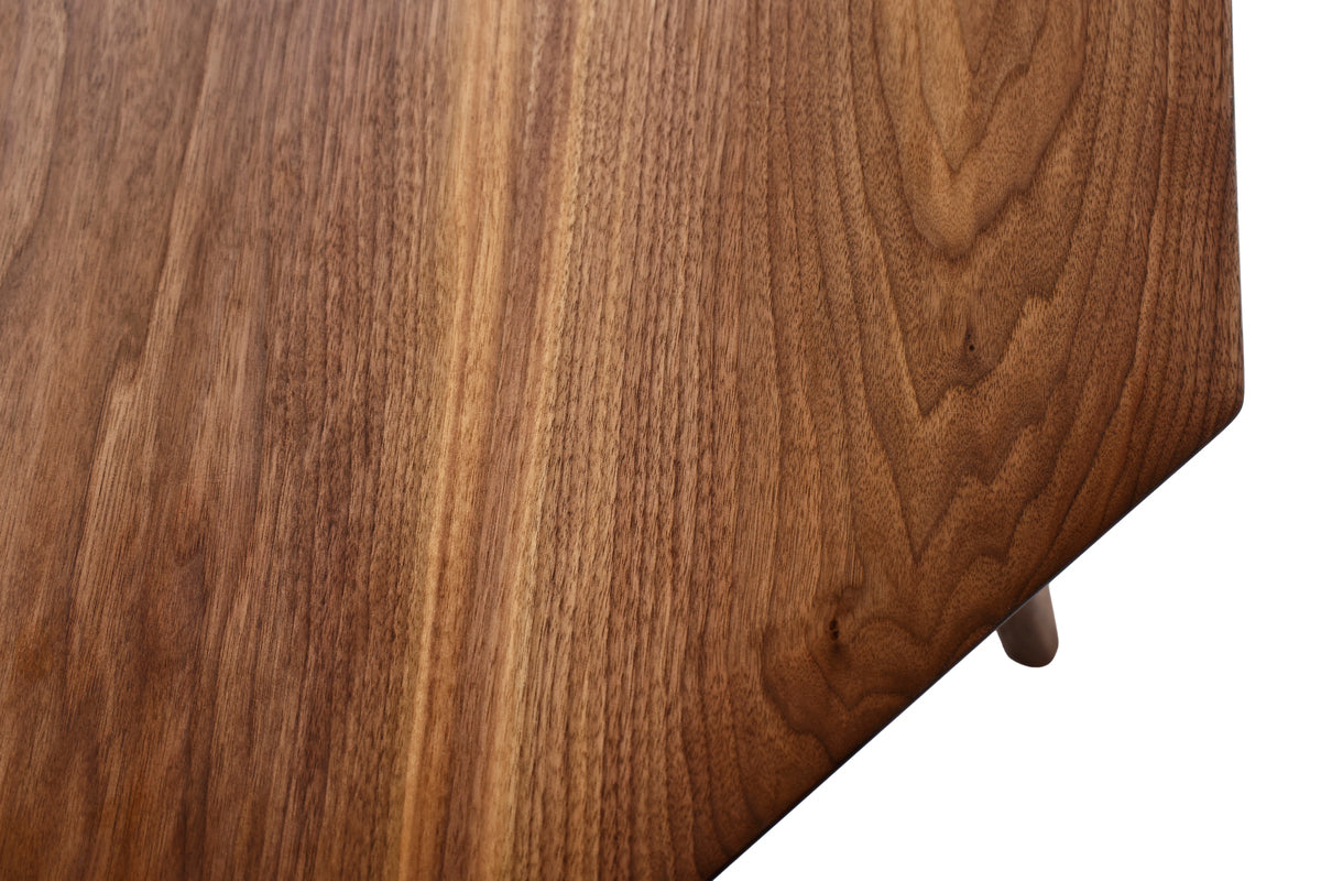 八角形 table 3438【 素直な木目と白太のストライプが特徴 】　