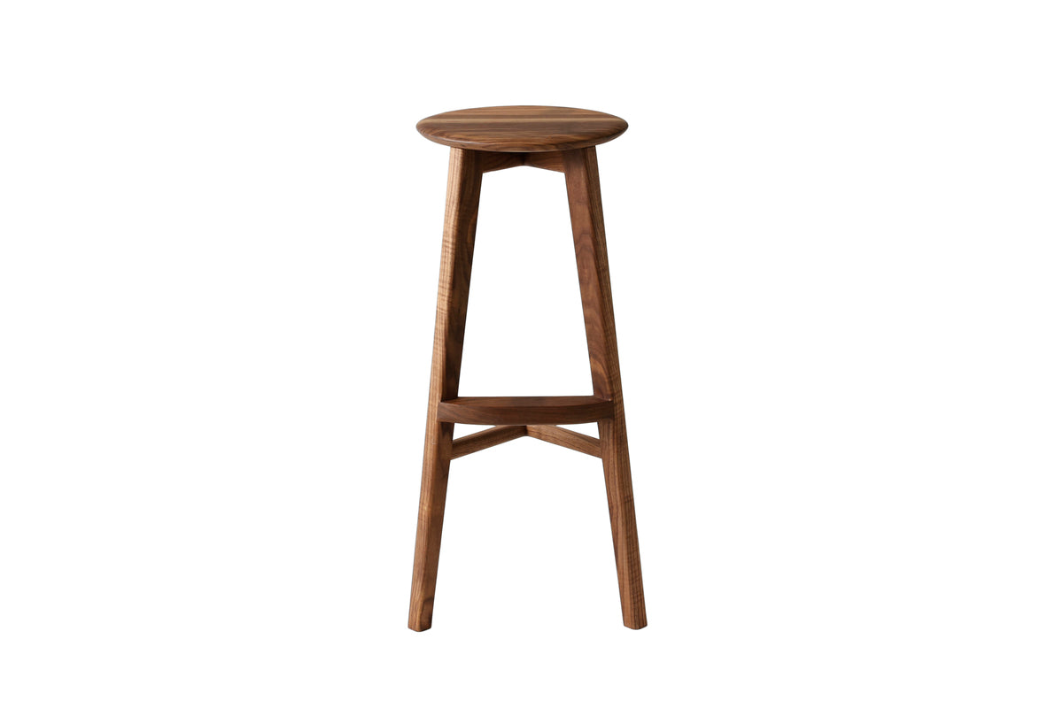 high stool maru / walnut / 5055
