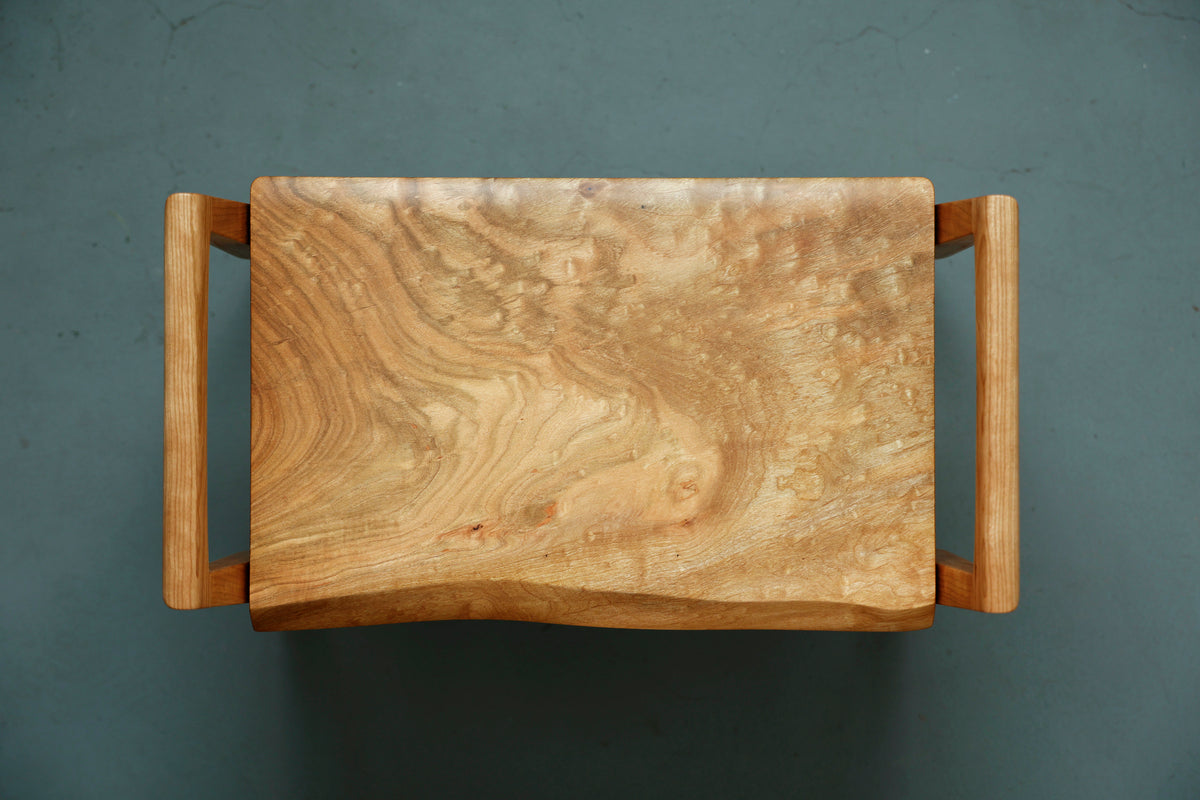 一枚板 genkan stool / cherry / 5137