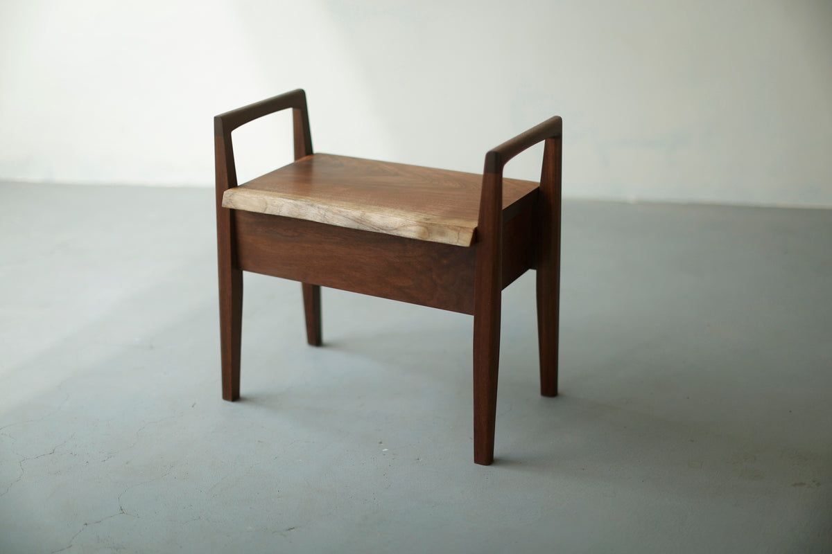 一枚板 genkan stool / walnut / 5146