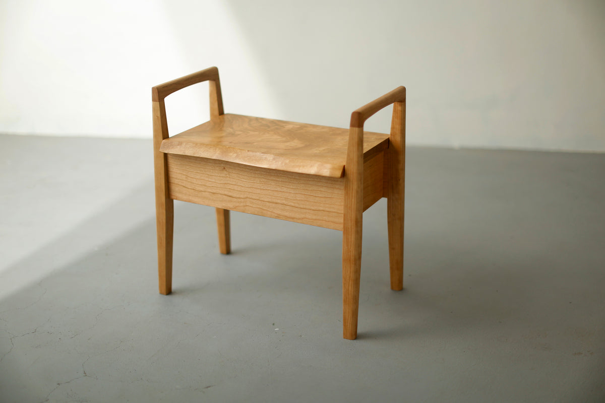 一枚板 genkan stool / cherry / 5137