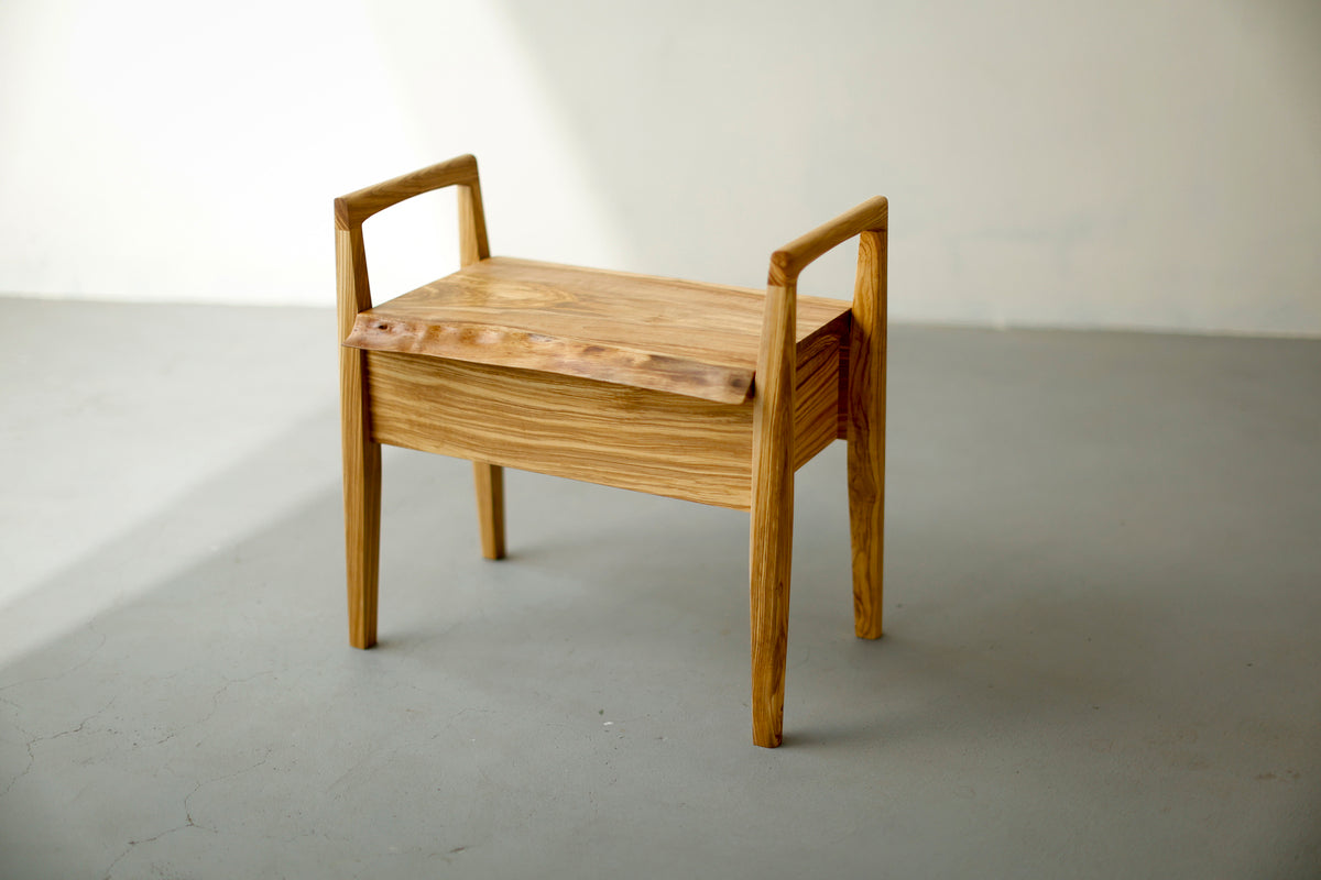 一枚板 genkan stool / オリーブ / 5148