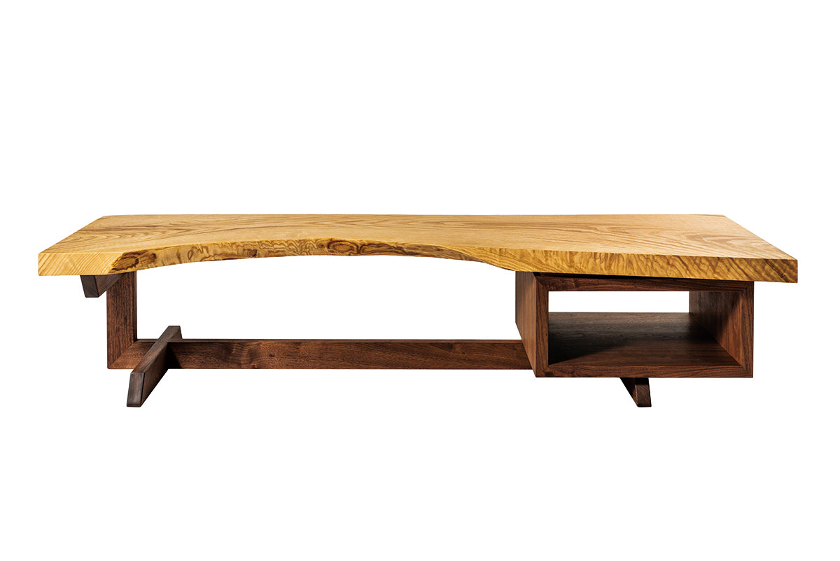 一枚板 low desk クリ