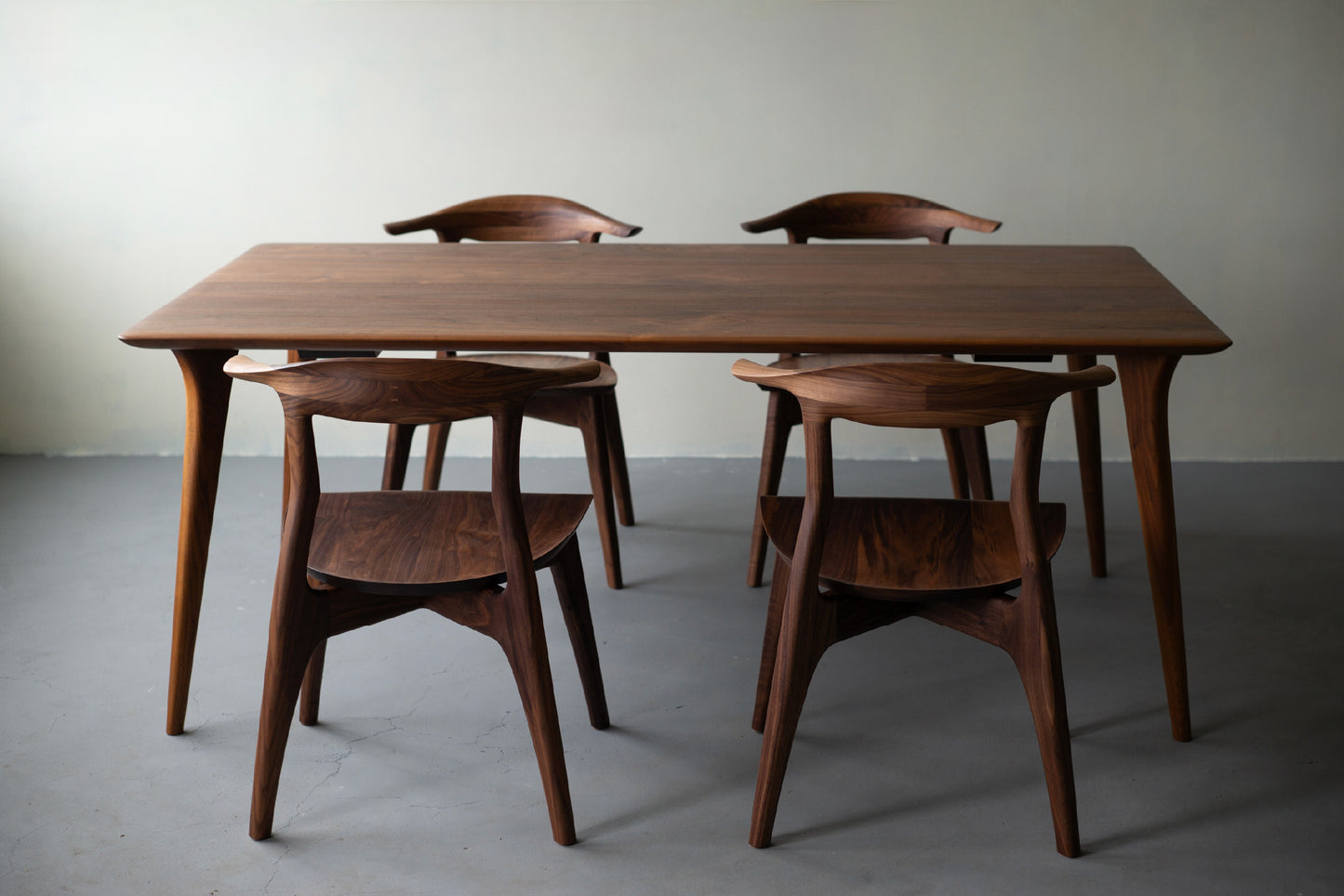 【 限定１セット 】即納 dining table-01 × sui arm chair  - walnut -