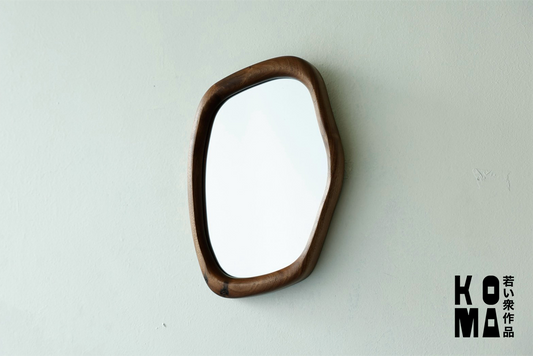 【若い衆作品】  Kumo mirror/ walnut2　轟木麻左臣