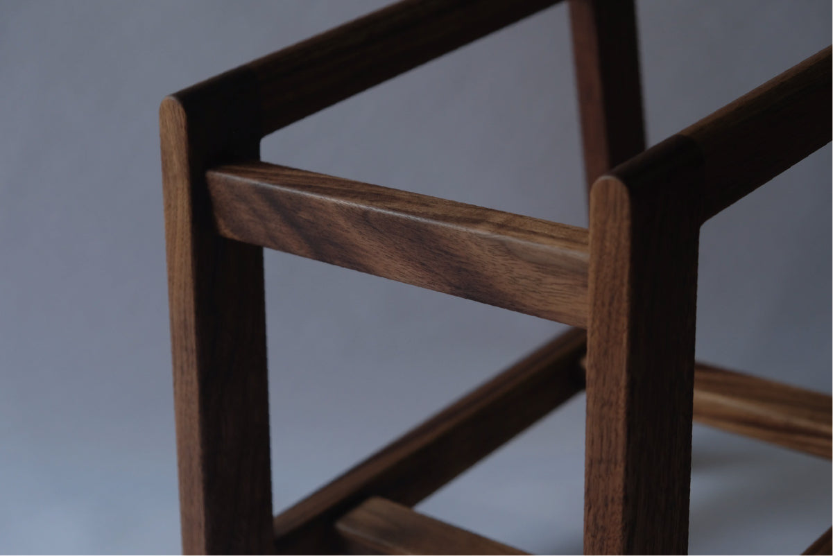【若い衆作品】record stand/ ウォールナット　佐藤天